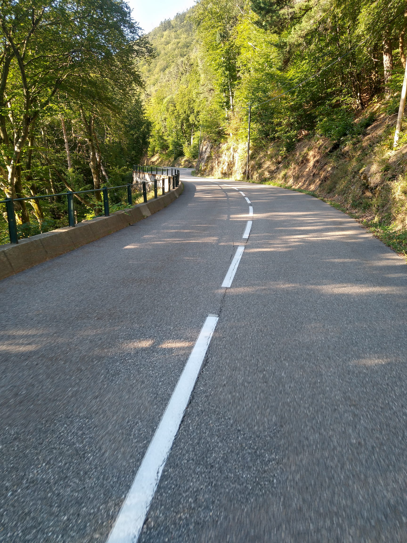 Quiet road on the way to Col de la Madeleine