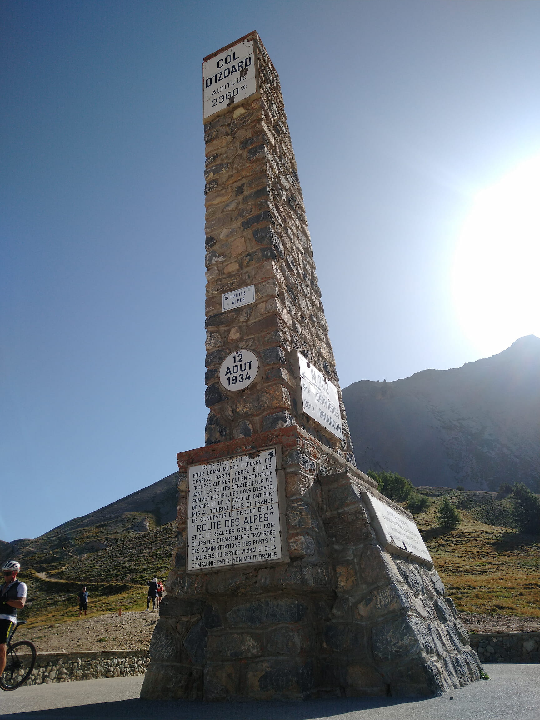The monument at the top of Col d'Izoard