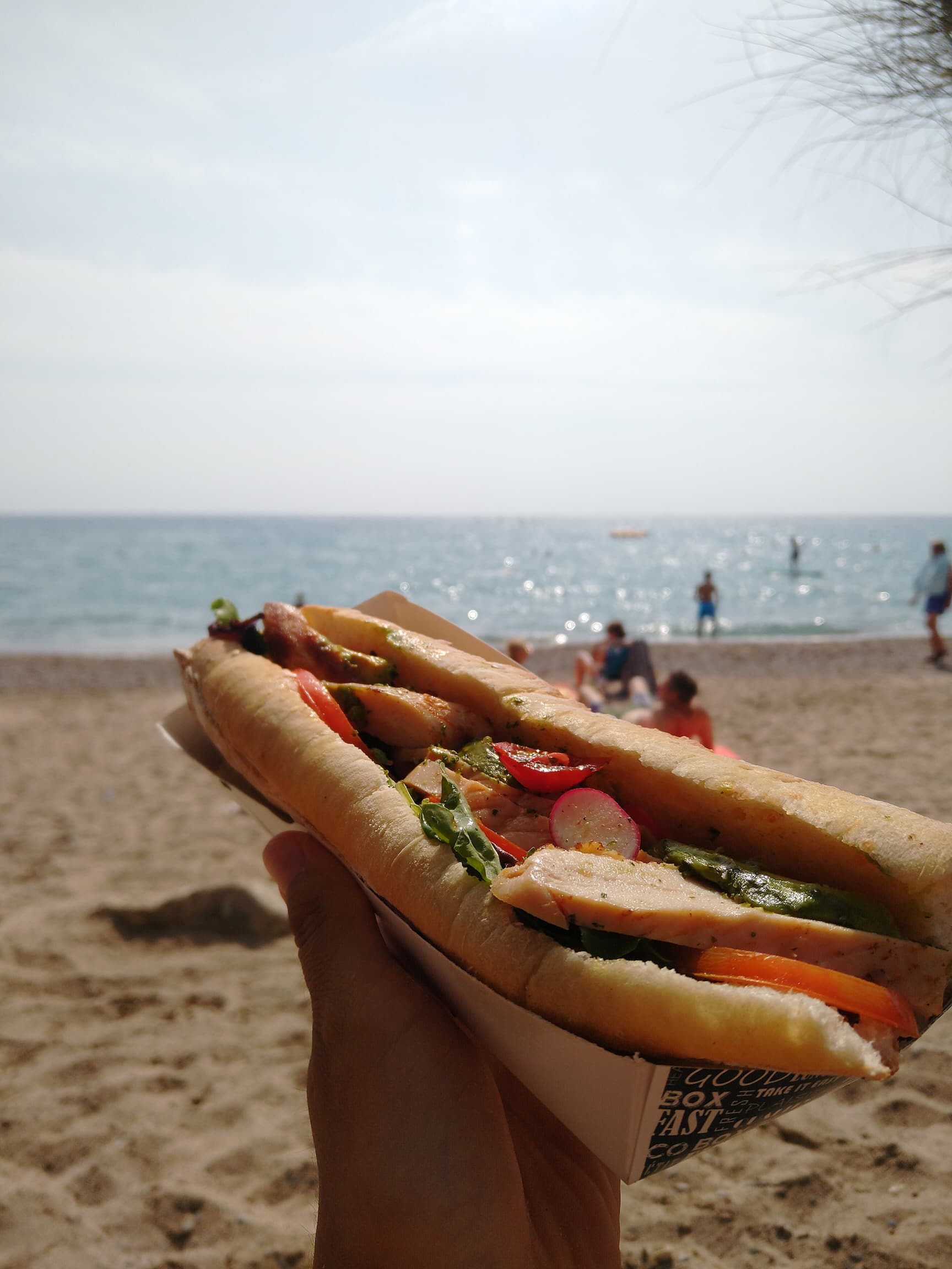 Glorious sandwich at the beach